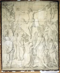 Chrystus na krzyżu. Karton do fresków w kościele św. Ludwika w Monachium