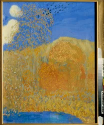 „Terres inondees” (krainy powodziowe) Peinture de Pyotr Savvich Utkin (1877-1934) 1908 Dim 72x55,9 cm Państwowa Galeria Tretiakowska, Moskwa