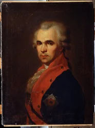 Portret sekretarza stanu Wasilija Popowa. Obraz Petra Siemionowicza Drożdina (1745-1805). Olej na płótnie, 66 x 48 cm