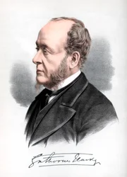 Gathorne Hardy, 1. hrabia Cranbrook, brytyjski konserwatywny polityk, c1890.