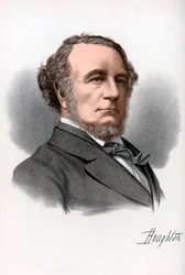 Richard Monckton Milnes, 1. baron Houghton, angielski poeta i polityk, ok. 1890.