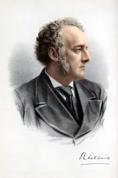 Sir John Everett Millais, 1. baronet, brytyjski malarz i ilustrator, ok. 1890.