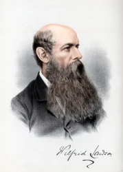 Sir Wilfrid Lawson, brytyjski polityk i działacz na rzecz wstrzemięźliwości, ok. 1890.