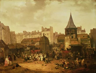 Radowanie się w Les Halles z okazji narodzin delfina Ludwika Francji (1781-89) 21 stycznia 1781, 1783