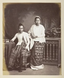 Portret birmańskiego mężczyzny i żony, Fotograf: Klier, Philip Adolphe Gladstone Collection