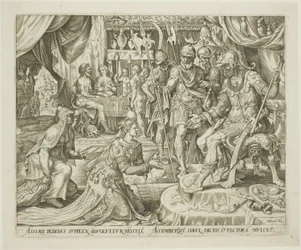 Judyta przedstawiona Holofernesowi, płyta piąta z Historii Judyty i Holofernesa