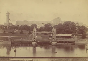 Postęp Kryształowego Pałacu w Sydenham, 1854.