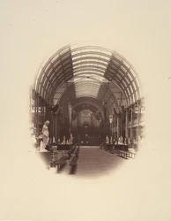 Widok w Sali Centralnej, Wystawa Skarbów Sztuki, Manchester, 1857.