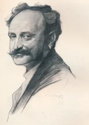 Portret szkicowy dr. Julesa De Wlassics, węgierskiego ministra edukacji, c1901 1901-1902. Artyści: Fulop Laszlo, Philip A de Laszlo.
