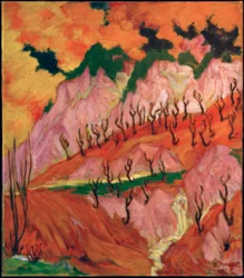 Wiosenny obraz w Bündnerland, (Wiosna w Bündnerland)
