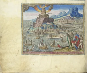 Latarnia morska w Aleksandrii z serii Ósme cuda świata, 1572