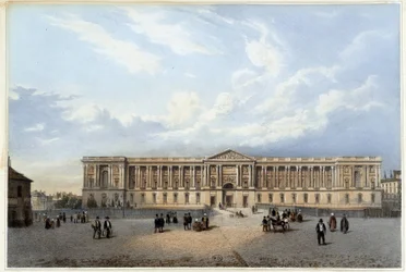 Kolumnada Luwru - w "Promenadzie w Paryżu i okolicach", projekt Jacottet i Benoist, ok. 1840 r.