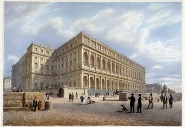 Widok na Pałac Orçay (albo Orsay?) - w „”Promenade dans Paris et ses environs””, proj. Jacottet i Benoist, ok. 1930 r. 1840