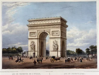 Łuk Triumfalny - w „”Spacer po Paryżu i okolicach””, proj. Jacottet i Benoist, ok. 1930 r. 1840