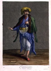 Janissar, w zwykłym turbanie