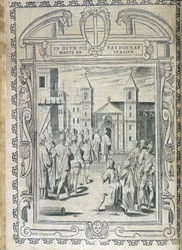 Tabliczka Statutów Zakonu Maltańskiego „Statuta Hospitalis Hervsalem” (procesja), Philippe Thomassin, koniec XVI wieku