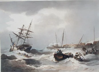 Sztorm u wybrzeży Margate, z 