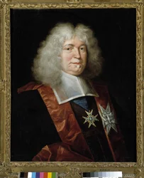 Portret Louisa Boucherata (1616-1699) francuskiego sędziego i kanclerza (olej na płótnie)