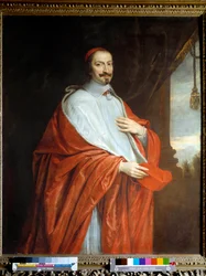 Portret kardynała Juliusa Mazarina (1602-1661). Obraz Philippe De Champaigne (1602-1674)