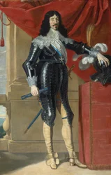 Portret Ludwika XIII Francji (1601-1643) par Champaigne, Philippe, de (1602-1674), I poł. - Olej na płótnie, 209,5x136 - Kolekcja prywatna