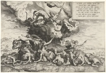 Apollo i Diana zabijają dzieci Niobe