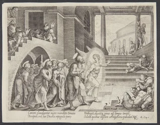 Anioł uwalniający apostołów z więzienia…