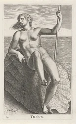 Nimfa wodna Thetis Thetis (tytuł na obiekcie) Stroom- en waternimfen (tytuł serii) Nimfy oceanitowe, najady efidrydowe (tytuł serii)