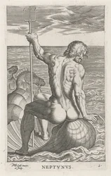 Zeegod Neptune Neptvnvs (tytuł na obiekcie) Rivier- en zeegoden (tytuł serii) Eleganckie portrety morskich półbogów i pieczęci Amnicus (tytuł serii)