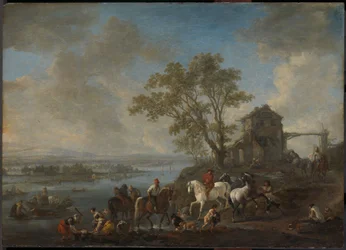 Staw konny nad rzeką, ok. 1662-1663 (olej na płycie)