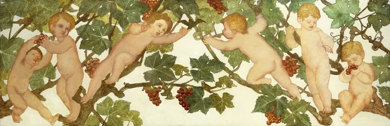 Putti bawi się w winnicy