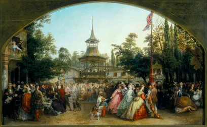 „Platforma taneczna w ogrodach Cremorne”, 1864.