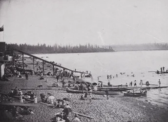 English Bay, Vancouver (zdjęcie czarno-białe)