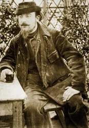 Francuski kompozytor Erik Satie (czarno-białe zdjęcie)