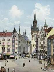 Monachium/Monachium: Marienplatz ze Starym Ratuszem (zdjęcie)