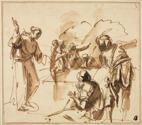 Głoszenie mnicha, połowa XVII wieku.