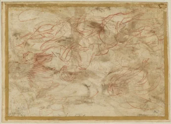 Anioł ukazujący się Hagar na pustyni, ok. 1660 (czerwona kreda na papierze)