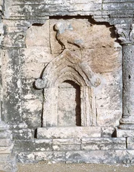Pakistan, Taxila, Widok stupy dwugłowego orła starożytnego obszaru archeologicznego Sirkap (lista światowego dziedzictwa UNESCO