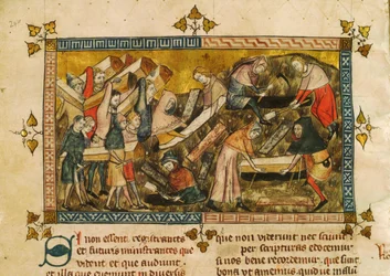 Pogrzeb ofiar zarazy w Tournai, ok. 1353