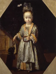 Portret dziewczynki ze szczeniakiem