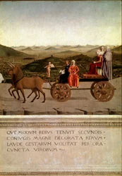 Dyptyk triumfalny Federico da Montefeltro i Battisty Sforzy, detal (Tempera na drewnie