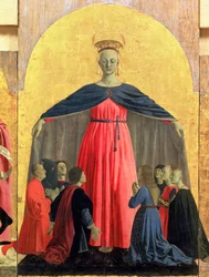 Madonna Miłosierdzia, centralny panel z ołtarza Misericordia, 1445 tempera na desce z 95884