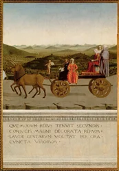 Triumf księżnej Urbino, Battista Sforza (tempera na drewnie)