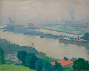 Sekwana w Croisset niedaleko Rouen, 1927.