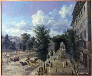 Boulevard des Capucines i dolna ulica wału