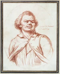 Rewolucja Francuska: „”portret Georgesa Jacquesa Dantona (1759-1794) prowadzi do udręki” Rysunek a la sanguine przypisywany Pierre’owi Wille’owi (1748-1821)