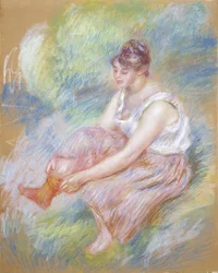 Po kąpieli, ok. 1890 (pastel na papierze)