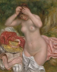 Kąpiąca się układa włosy, 1893