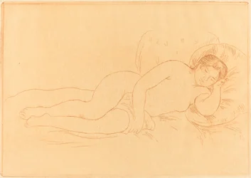 Naga Kobieca Leżąca Femme nue couchee, 1906.