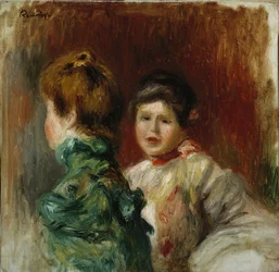 Głowy dwóch kobiet, ok. 1895 (olej na płótnie)