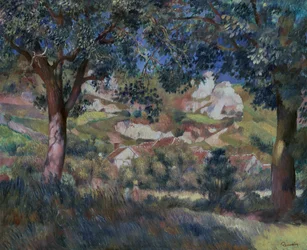 Krajobraz w La Roche Guyon, c.1887 (olej na płótnie)